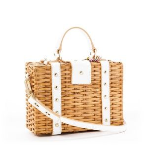 ISO Milly Wicker Small Satchel Bag
